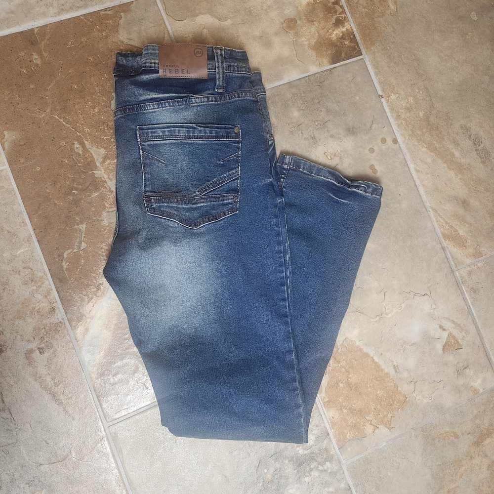 Artful Rebel High Performance Men's Relaxed Fit Blue Jeans Size